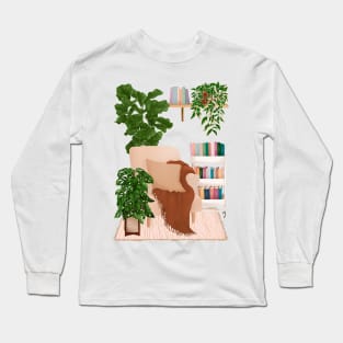 TBR room with plants Long Sleeve T-Shirt